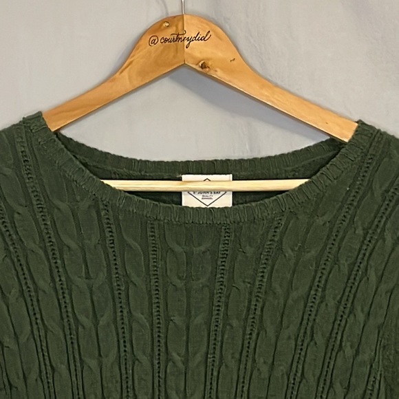 St. John's Bay Crew Neck, Cable Knit, Long Sleeve, Pullover Sweater in XLP/16P - Picture 9 of 13